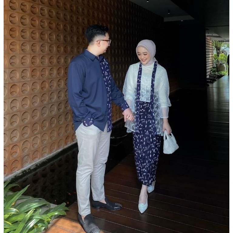 Batik Official  Batik Couple Aghisti Baju Couple Pasangan Model Kutubaru Modern Bahan Katun Prima Ju