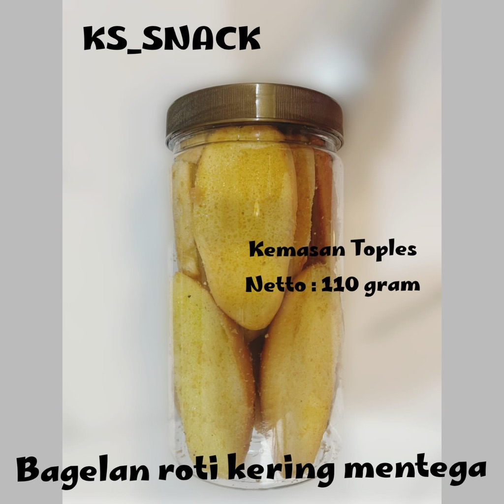 

KS SNACK BAGELAN ROTI KERING MENTEGA kemasan toples 1000ml