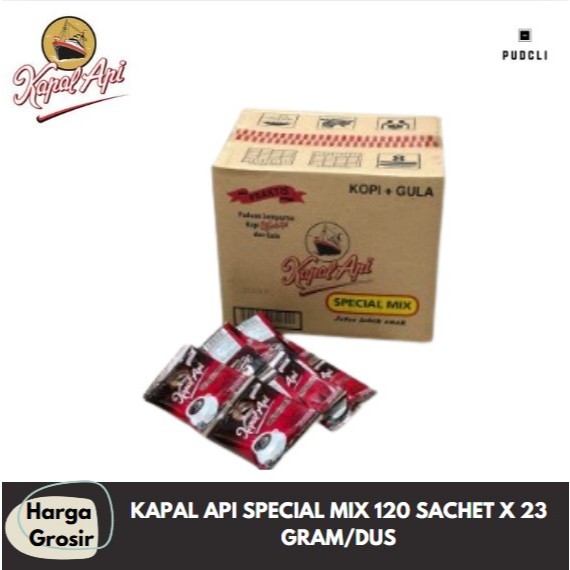 

KAPAL API SPECIAL MIX 120 SACHET X 23 GRAM/DUS