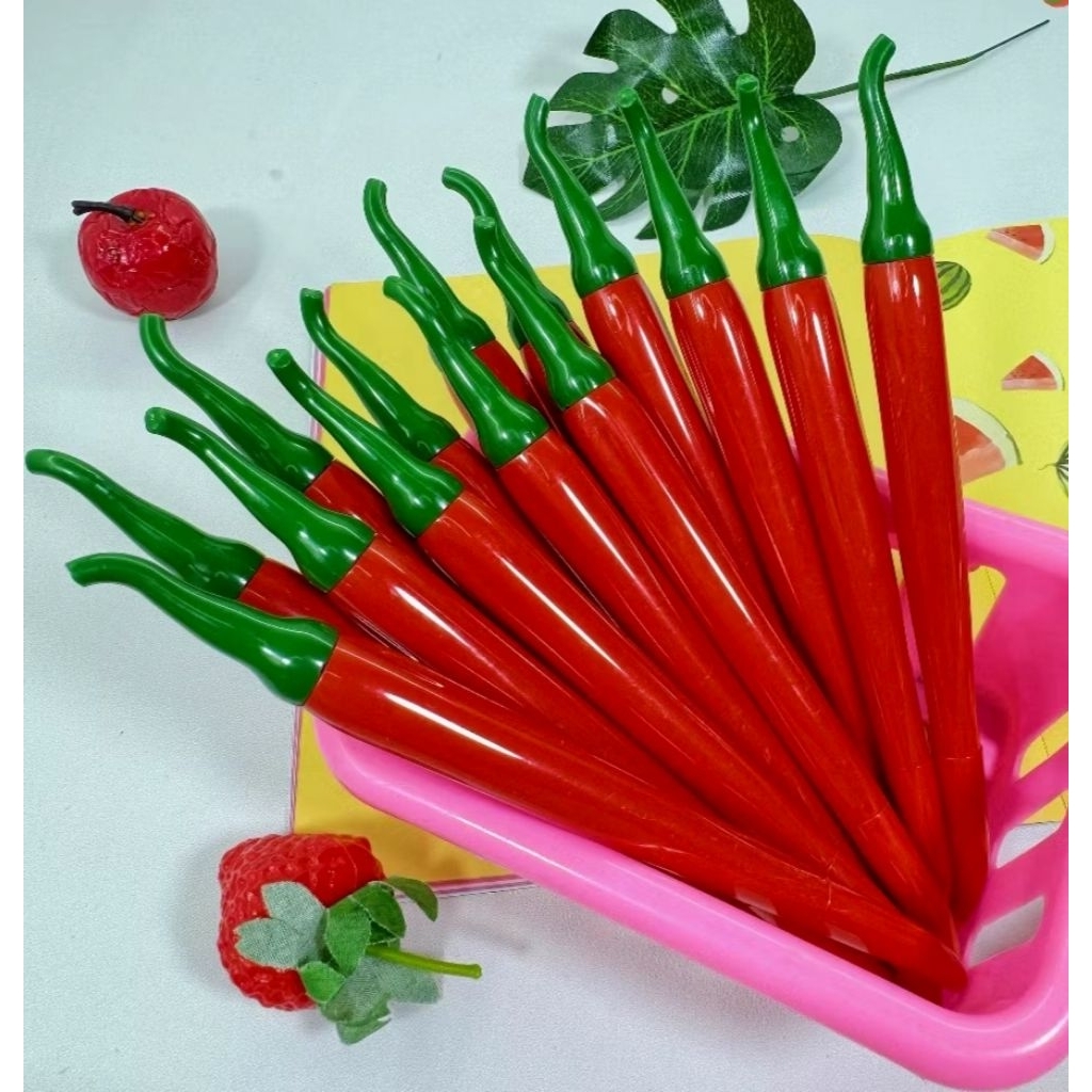 

REKA Pulpen Bentuk Cabai (Chilli Pen) Pulpen unik aneh lucu