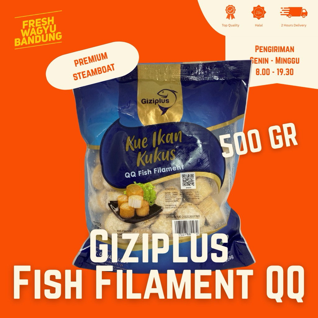 

FISH FILAMENT QQ GIZIPLUS STEAMBOAT BASO IKAN SUKI SHABU Seafood King Cedea
