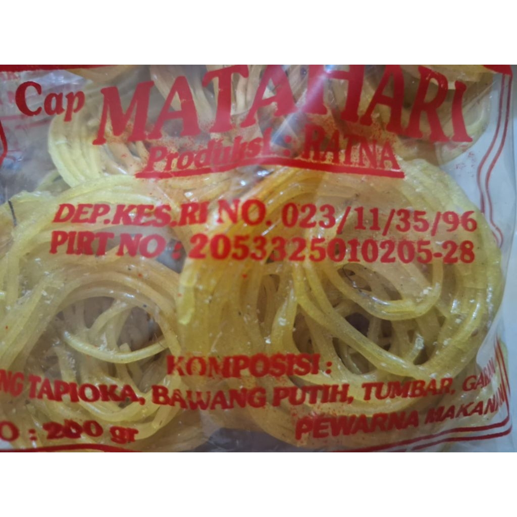 

kerupuk mie merk matahari 200gr