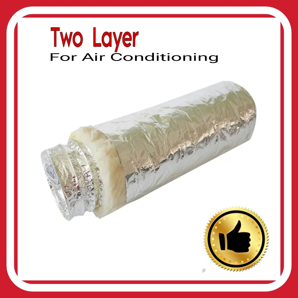 Fleksibel Ducting Insulated Cerobong Alumunium Ventilasi Udara Central Industri Rumah