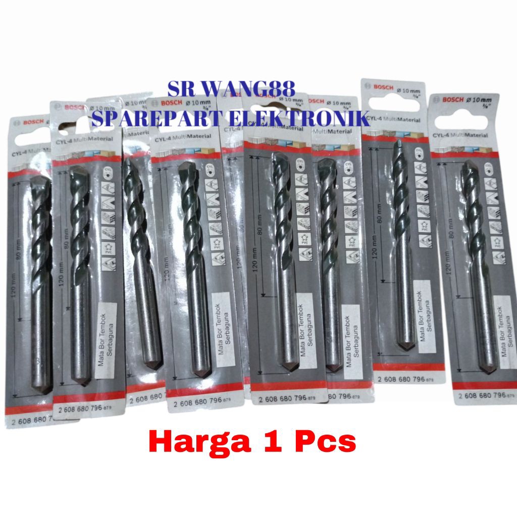 Mata Bor Beton / Mata Bor Tembok 10mm (Panjang 120mm)