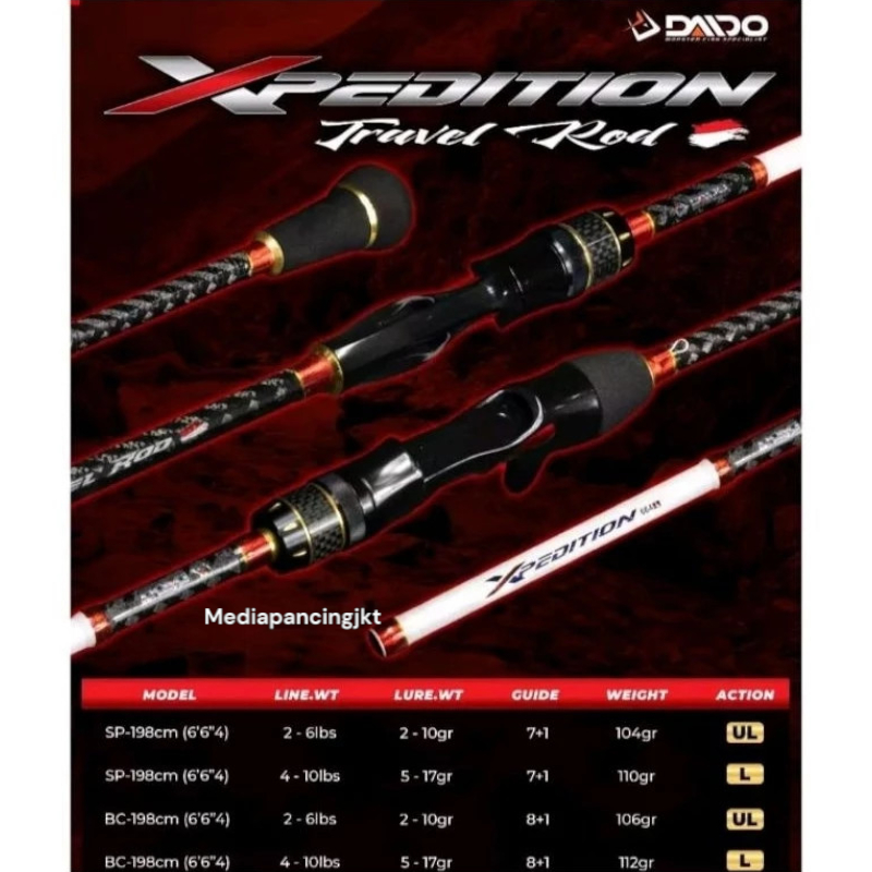 Joran Daido Travel Rod Xpedition 664 / Joran Daido spinning & BC