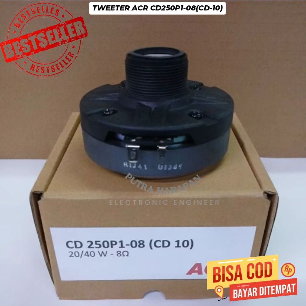 DRIVER TWEETER ACR CD 250P1-08(CD-10) 40 WATT 8 OHM TERLARIS