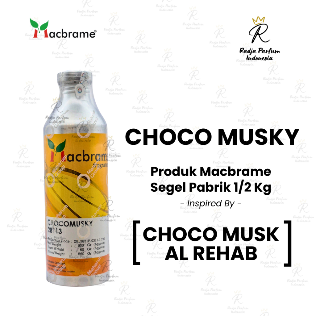 Bibit Parfum Chocomusky Macbrame Segel Pabrik 500 Gram Searah Choco Musk Al Rehab