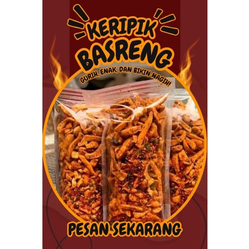 

[ BISA COD ] Basreng Daun Jeruk Pedas 50 GRAM Best Seller