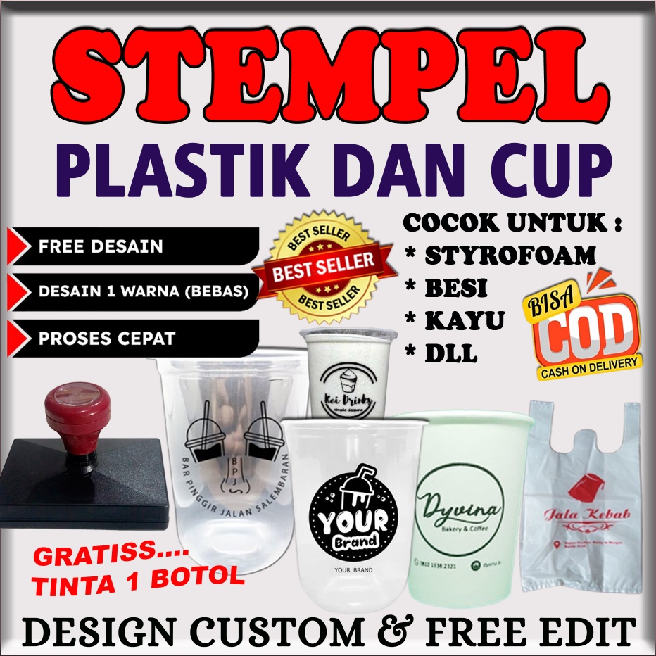 

STEMPEL GELAS CUP PLASTIK CUSTOMFREE TINTA