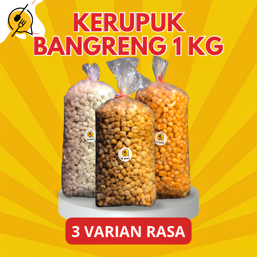 

TERLARIS!!! KERUPUK BANGRENG AKSNACK 3 VARIAN RASA - 1 KG