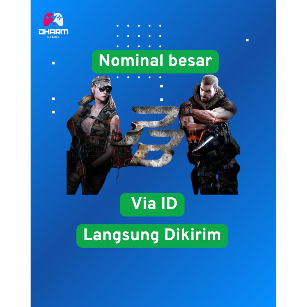 CASH PB | VIA ID (LANGSUNG DIKIRIM) NOMINAL BESAR POINTBLANK