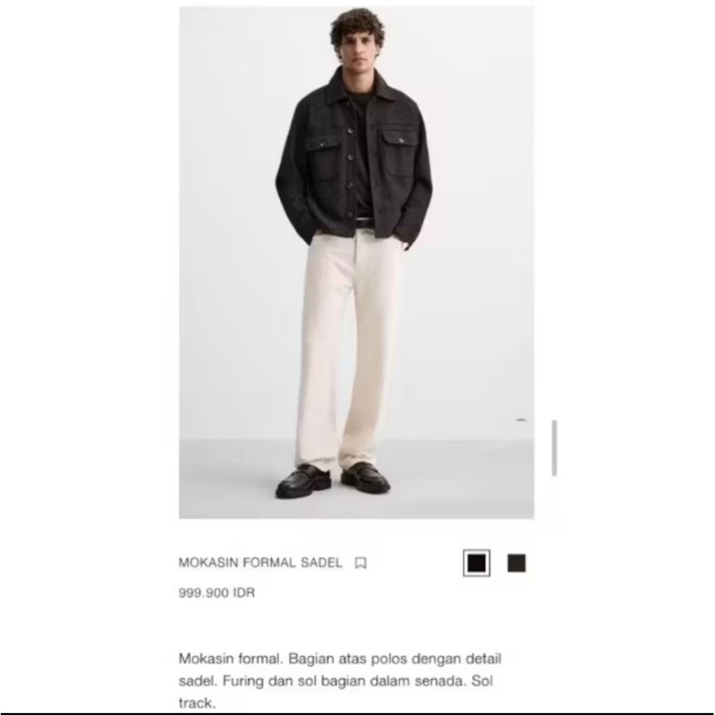 Mokasin Formal Sadel Zara Sepatu Pria