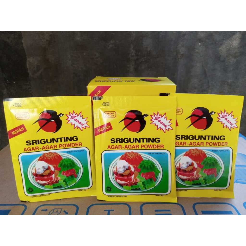 

1 Sachet Agar Agar Bubuk , agar agar jelly, Agar Srigunting swallow Berat 6gr