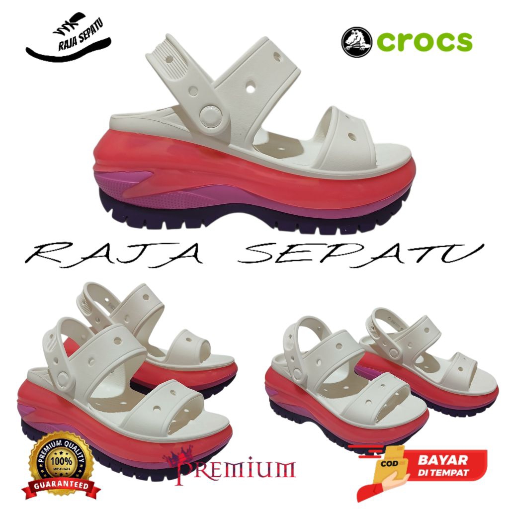 SANDAL CROCS MEGA CRUSH SLIDE/SANDAL CROCS MEGA/SANDAL MEGA WANITA/SANDAL CROCS WANITA/SANDAL CROCS