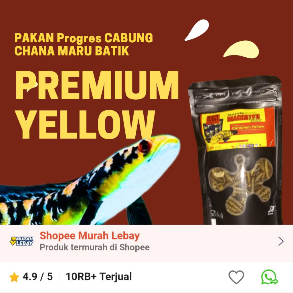 ⭐⭐⭐⭐⭐ MAGGOT MARU YS PELET CABUNG CHANA MARU, PELET BATIK, PAKAN BUNGA CHANA MARU,