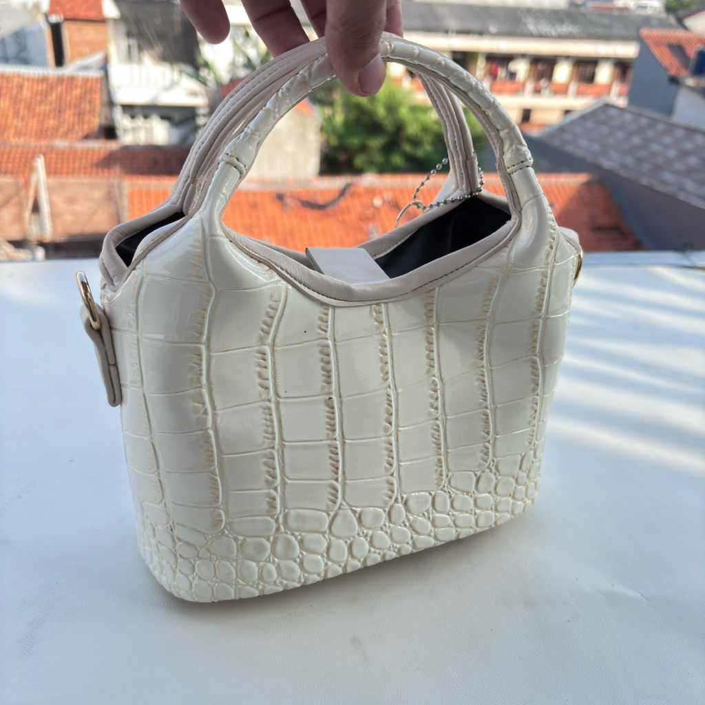 Alfaza tas wanita jinjing croco plus dompet