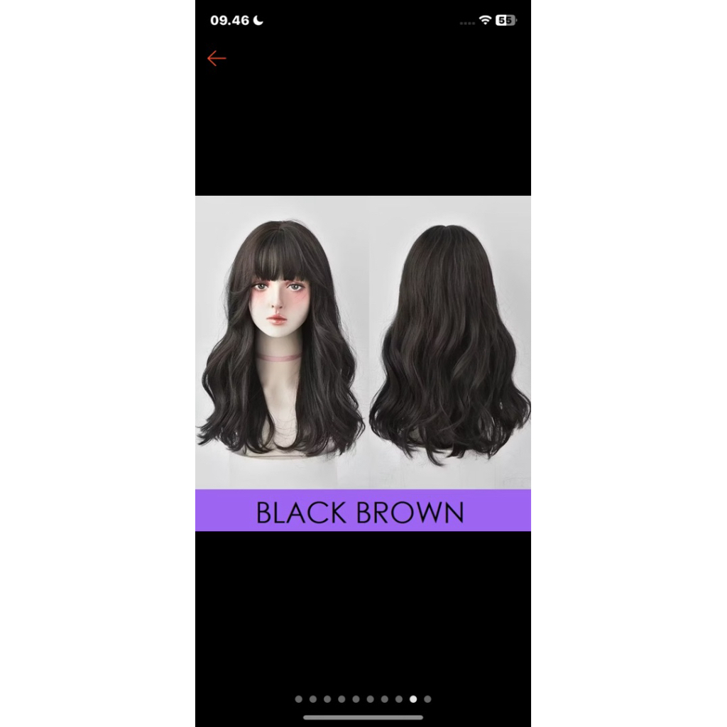 [Preloved]✅ Rambut palsu/wig warna black brown