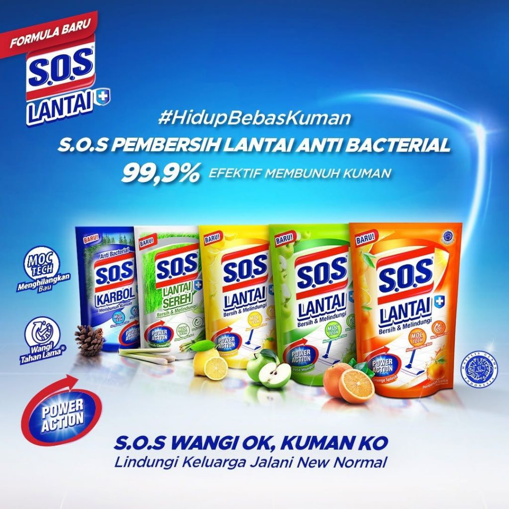 SOS PEMBERSIH LANTAI REFILL 750 ML