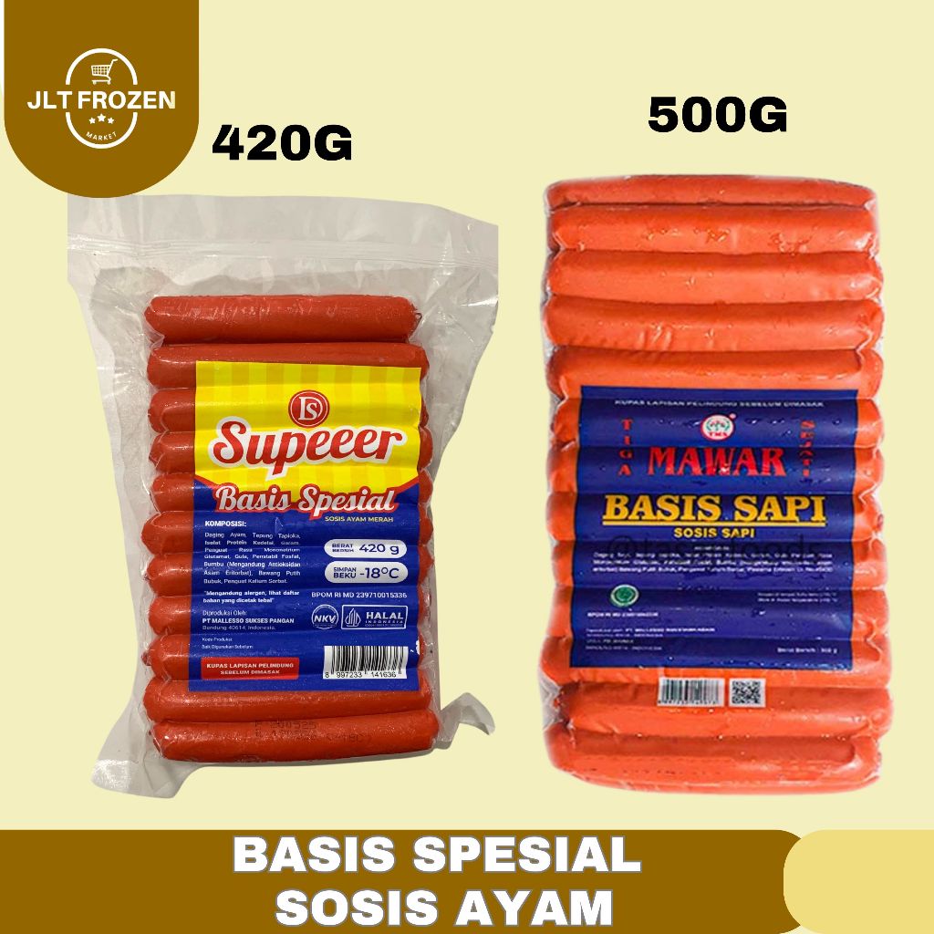 

Mawar Basis Sapi Merah 500g / Sosis Mawar / Sosis Sapi / Sosis Super