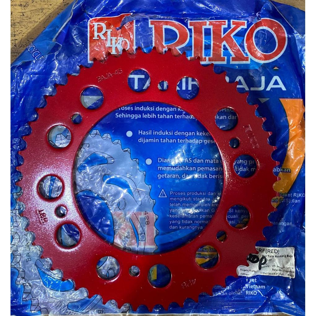 GEAR BELAKANG CRF 53 RED RIKO