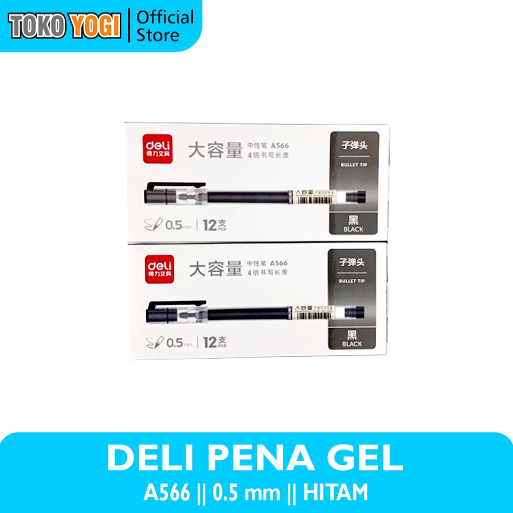 

DELI PENA GEL A566 0.5mm HITAM