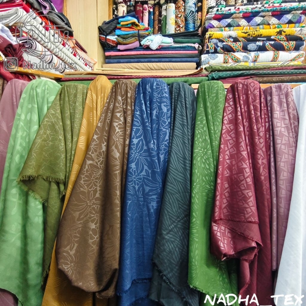 Kain Bahan Emboss/Kain Sprei Motif keren Per 0.5 Meter