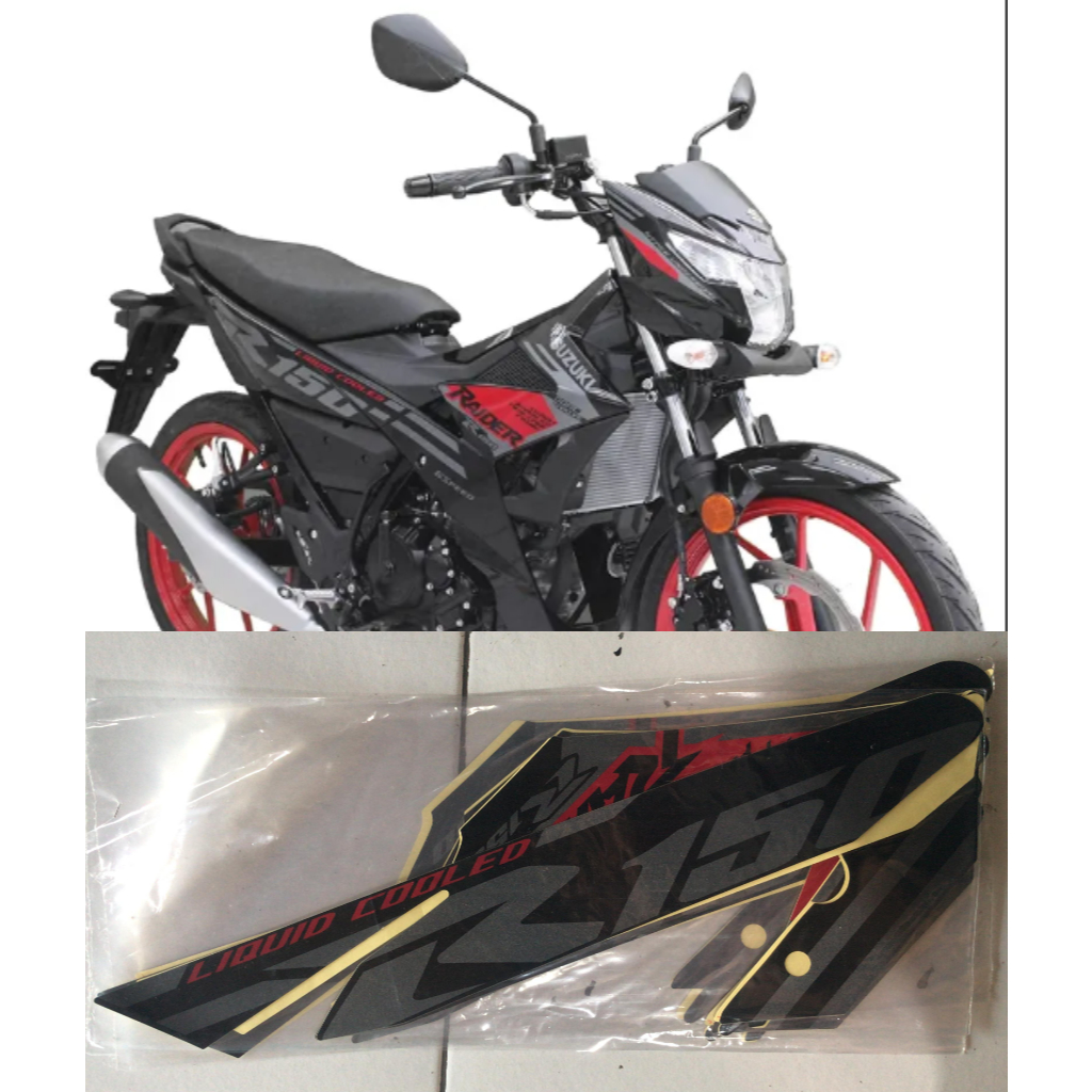 STRIPPING RAIDER R150 2022 HITAM MERAH