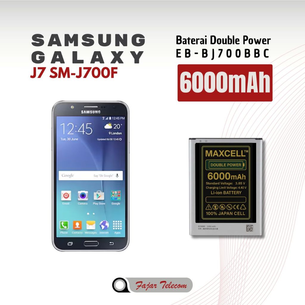 Baterai EB-BJ700BBC compatible Samsung J7 SM-J700F Double Power 6000mAh