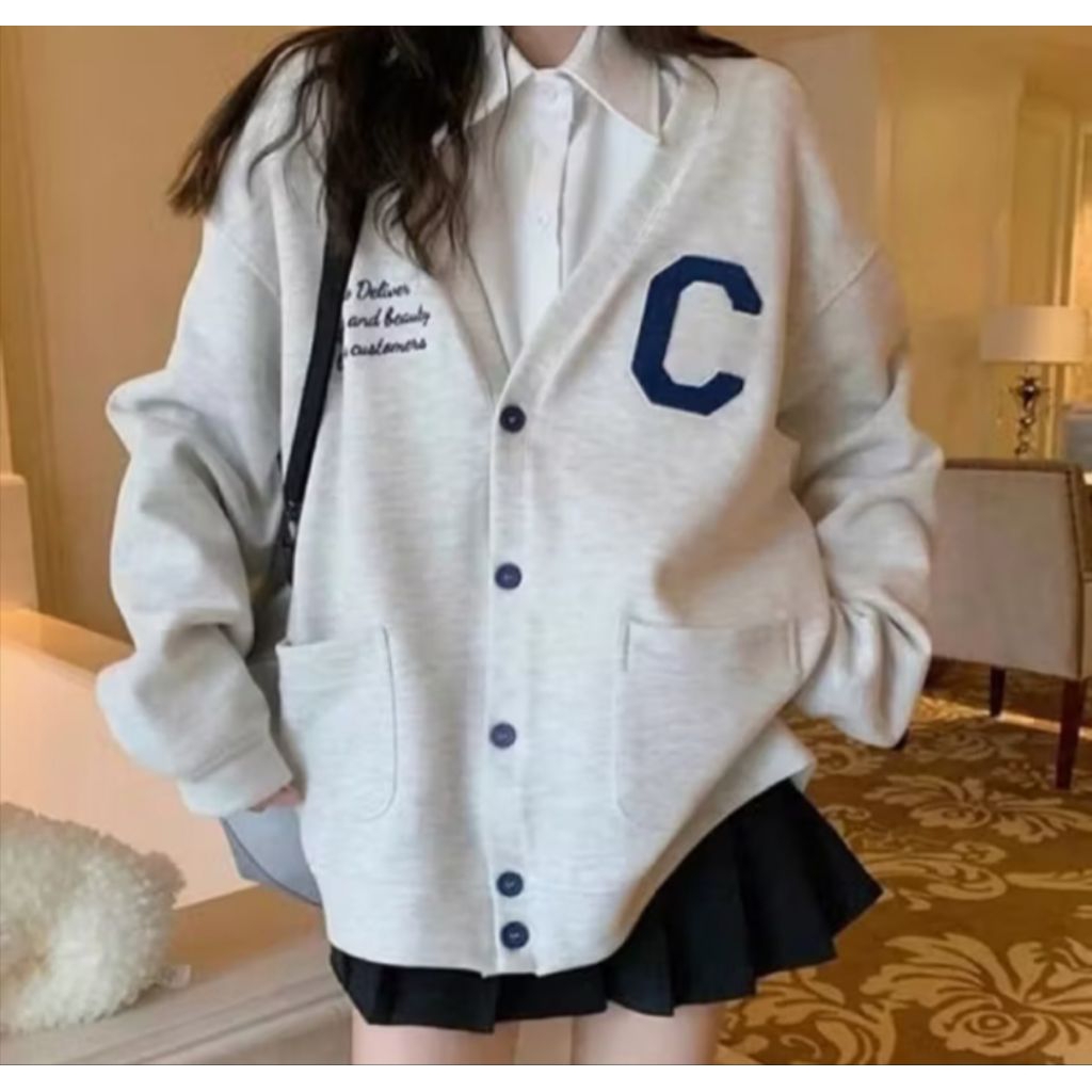 C Bordier Cardigan Wanita Oversize | Sweater Cardigan Outher Big Size Korean Style | Cardigan Wanita