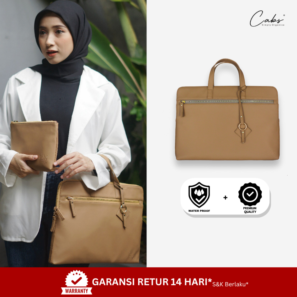 CABS POCKET - Tas Laptop Wanita Cantik Kekinian Handbag Kulit Free Pouch Mini- Carina Bag