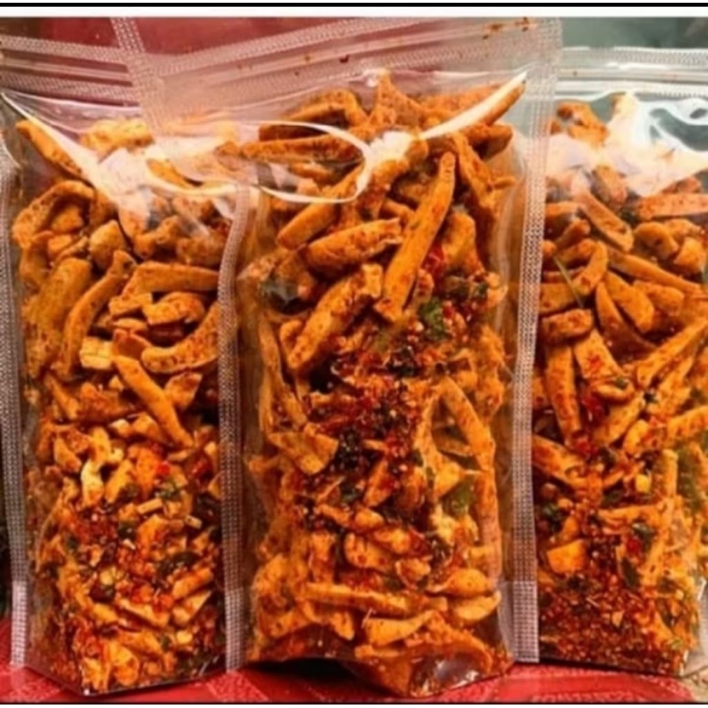 

Basreng Pedas Daun Jeruk Kemasan Standing Pouch 55 gram