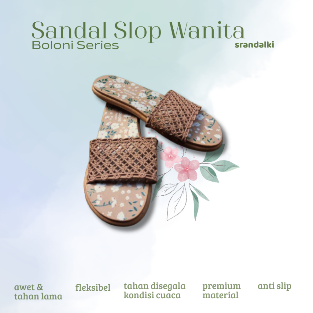 Sandal slop wanita Boloni Yasmin Series