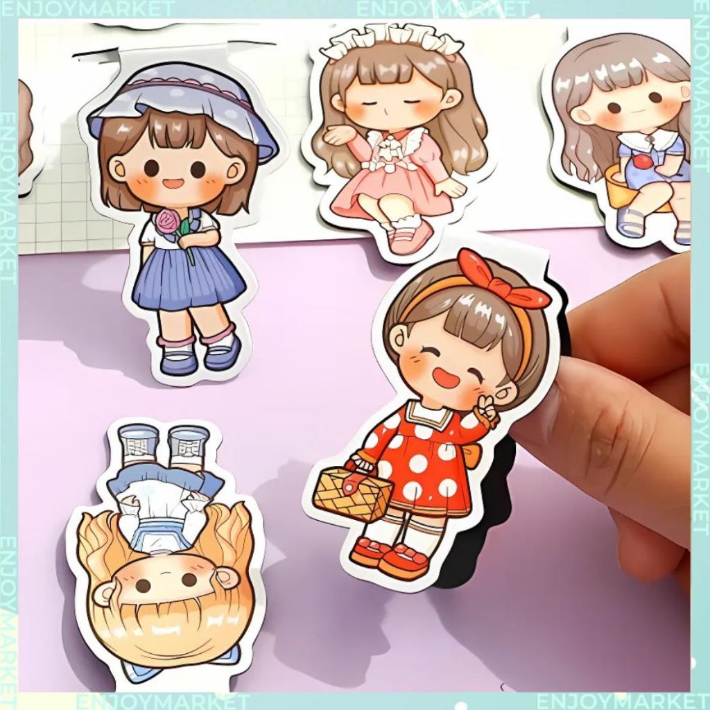 

Bookmark Magnetic Aesthetic Pembatas Buku Kertas Motif Doudou Sauce Set Free Stiker TLD101