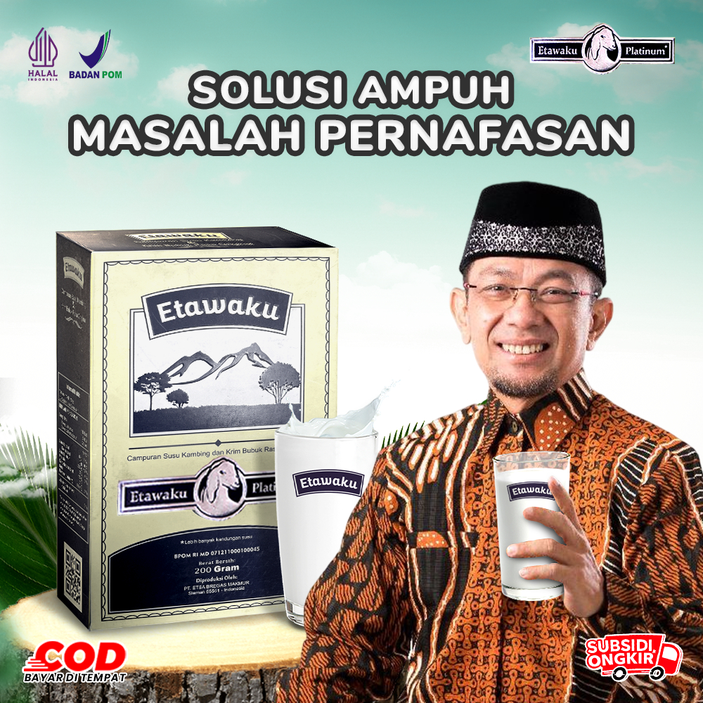 

Etawaku Platinum 3 Box Susu Etawa Bantu Atasi Sistem Pernapasan Asma Bronkhitis Sesak Napas