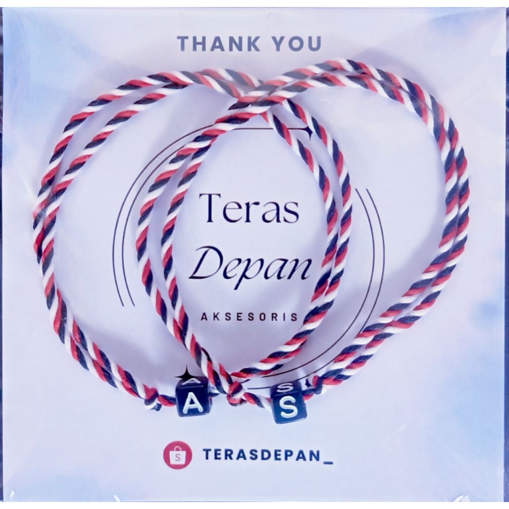 Gelang Tridatu Bali Couple inisial Nama / Gelang Couple / Gelang Tali tridatu