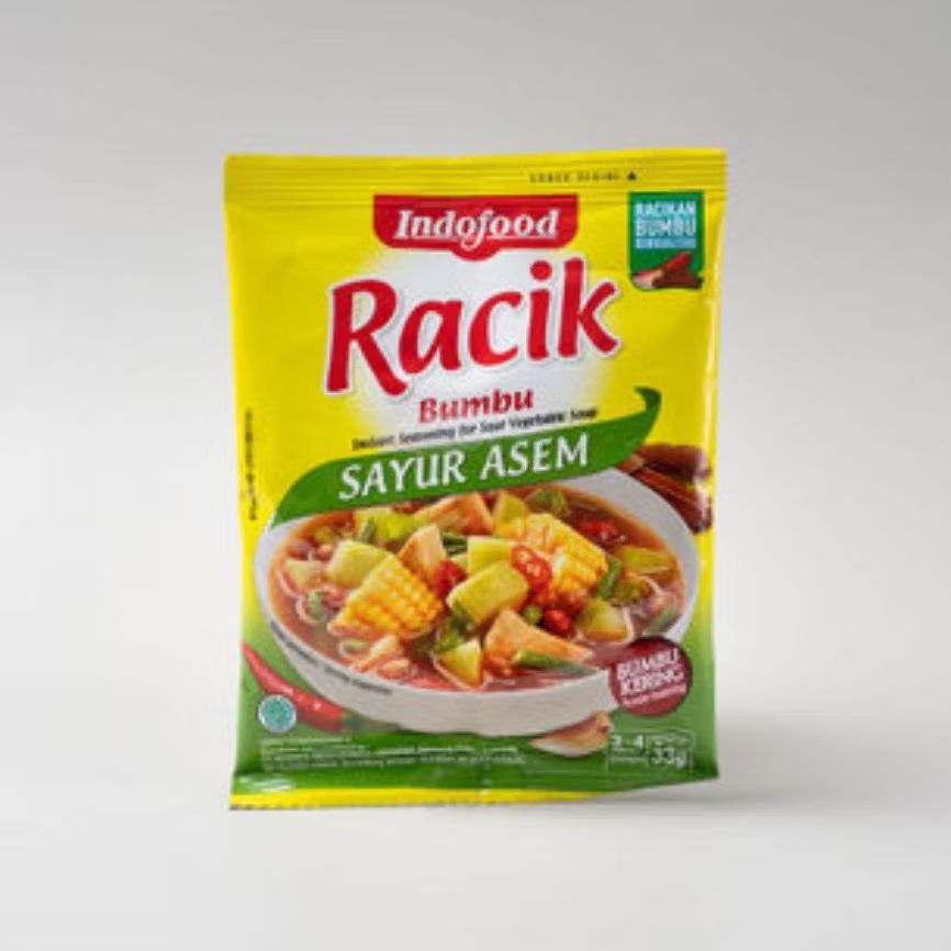 

Bumbu Racik - Sayur Asem 33 Gr ( 1 rcg isi 12 pcs )