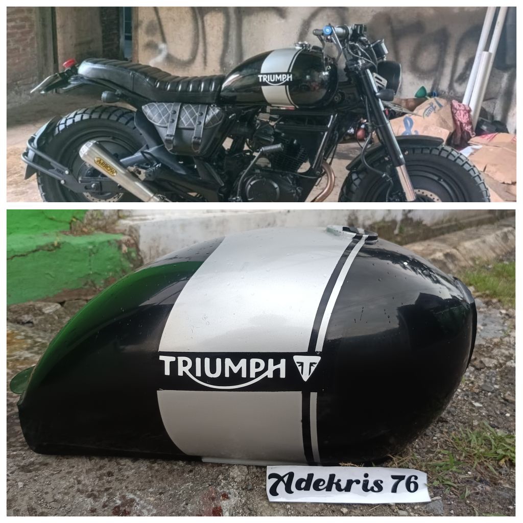 Tangki Japstyle Tangki Custom Classic Bratstyle bober Triumph polos Bratcafe Jumbo