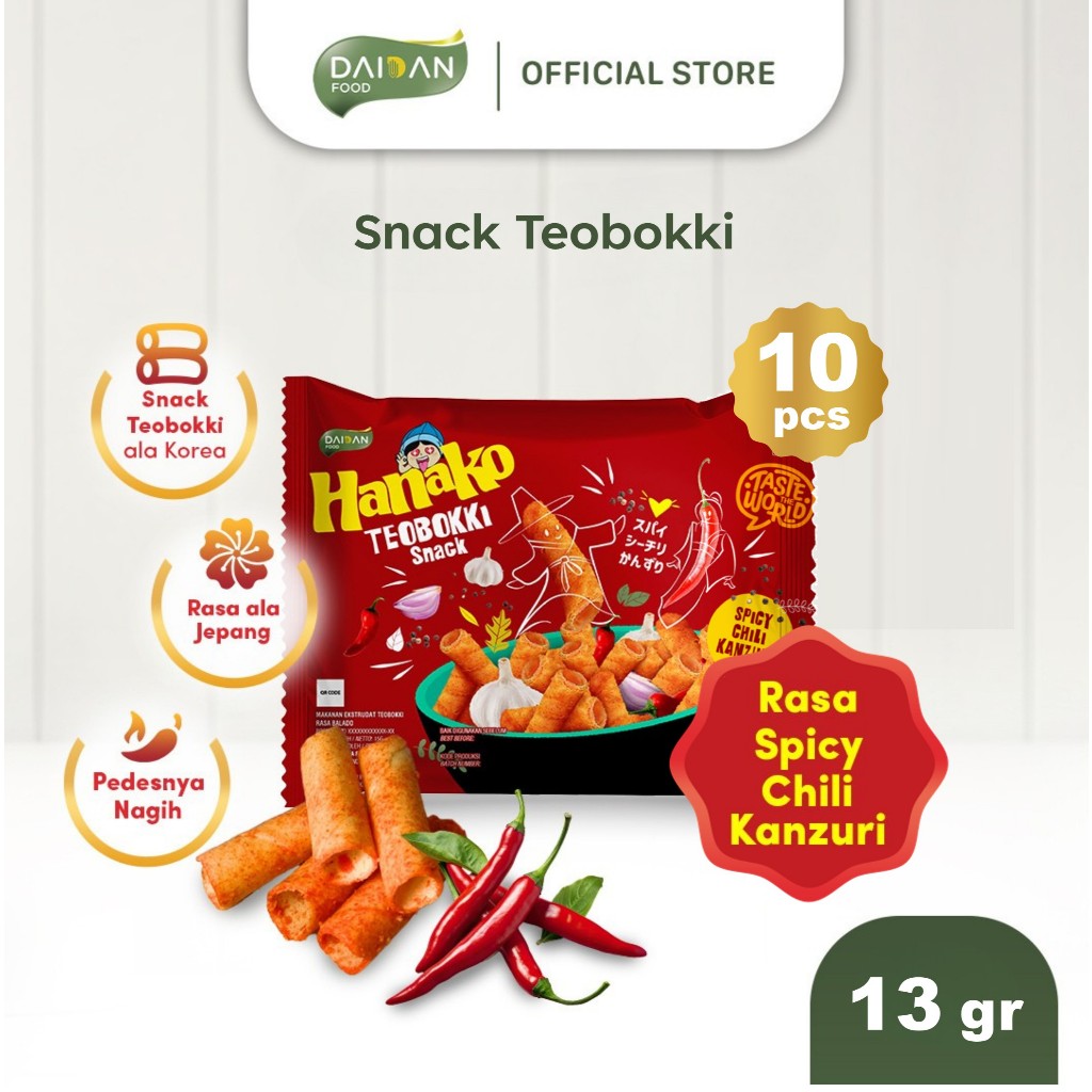 

Hanako Teobokki Spicy Chili Kanzuri 10 pcs