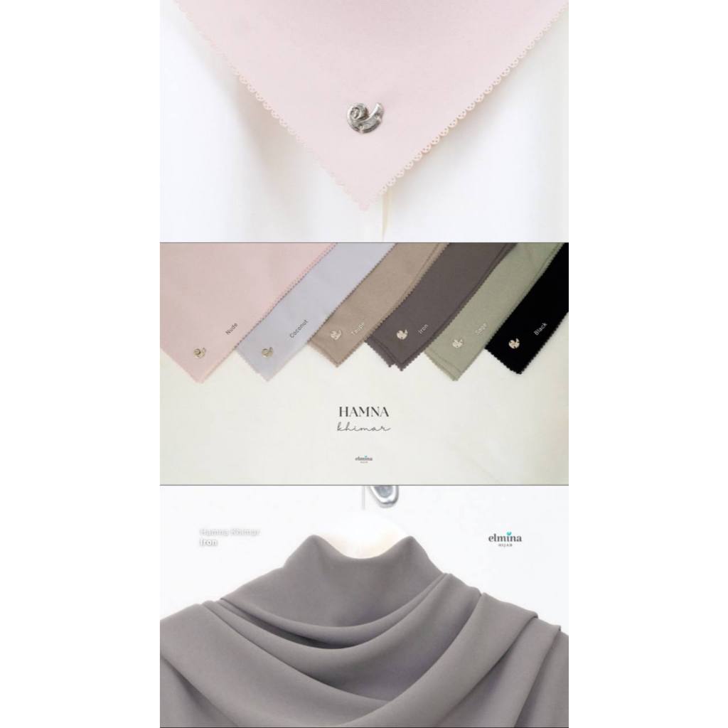 Elmina Hijab | Hamna Khimar - Khimar Hijab Syar'i - Hijab Segi Empat 130 cm