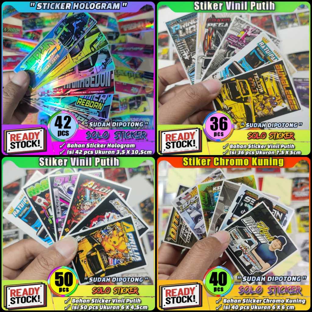 

ISI 50/42/40/36 Pcs STIKER BUS MANIA Bis Telolet Basuri