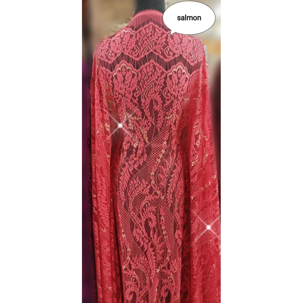 kain kebaya semi prancis terbaru metalik