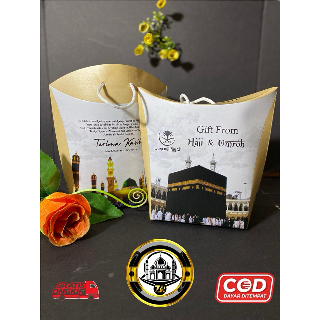 

RB dus tali paper bag satu pak isi 50 pcs oleh oleh haji & umroh