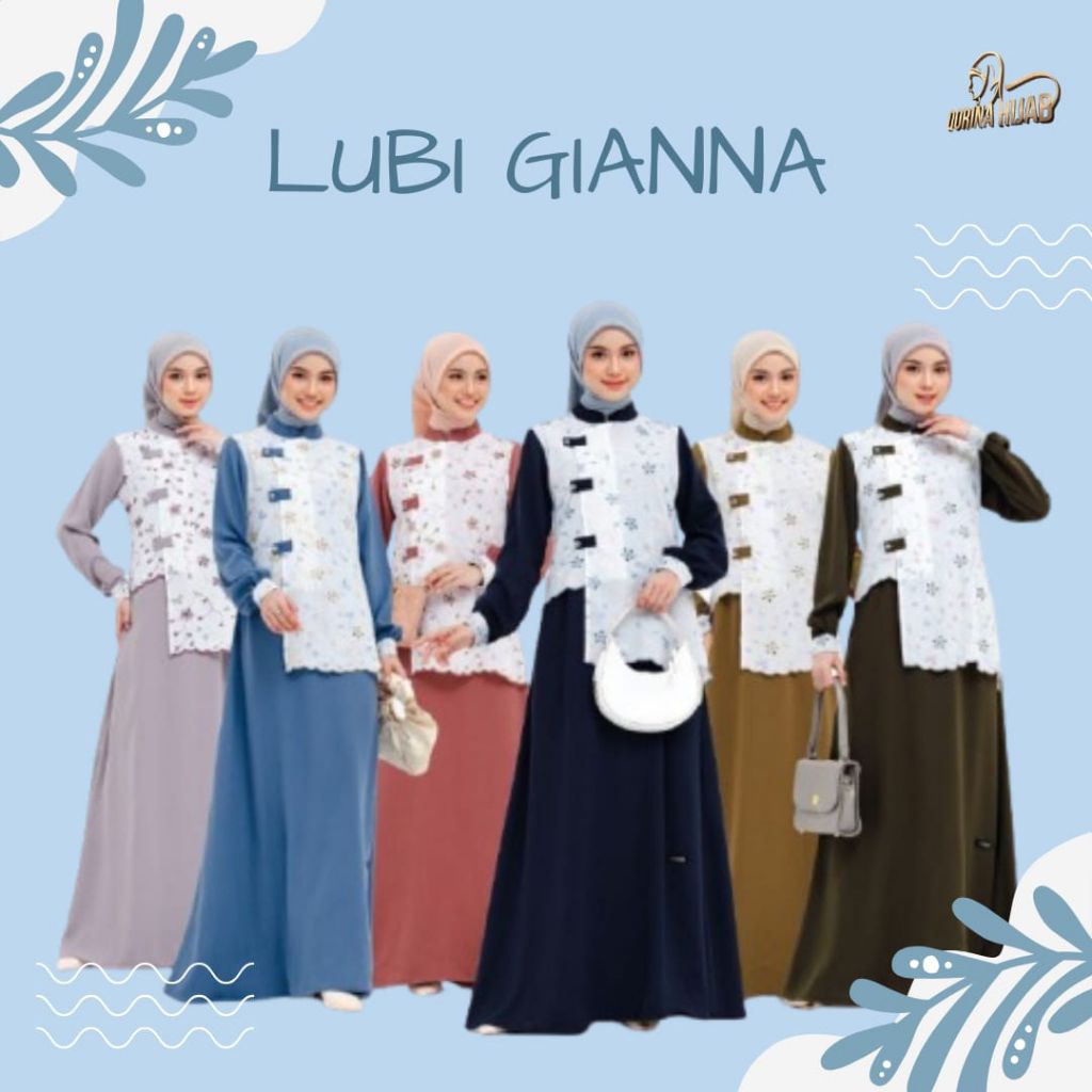 LUBI GIANNA / gamis Lubi / gamis remaja / gamis dewasa / gamis motif / gamis bordir