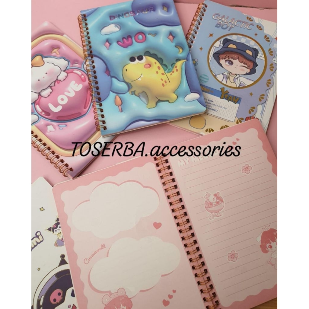 

NOTEBOOK AESTETIC MOTIF KARAKTER LUCU / NOTEBOOK DIARY KARAKTER LUCU