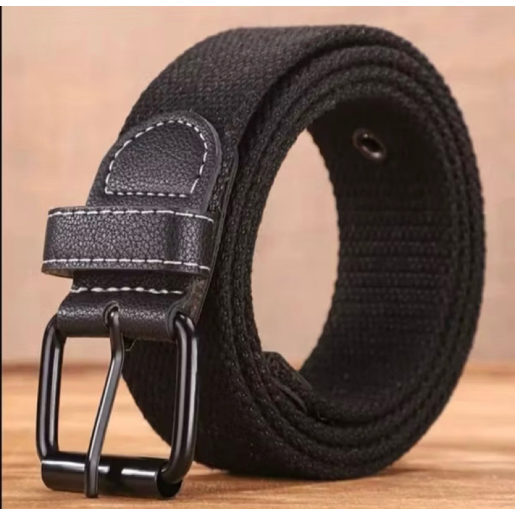 Ikat Pinggang Kanvas Pria / Ikat Pinggang Gesper Kanvas Nylon / Ikat Pinggang Sabuk Kanvas Lubang