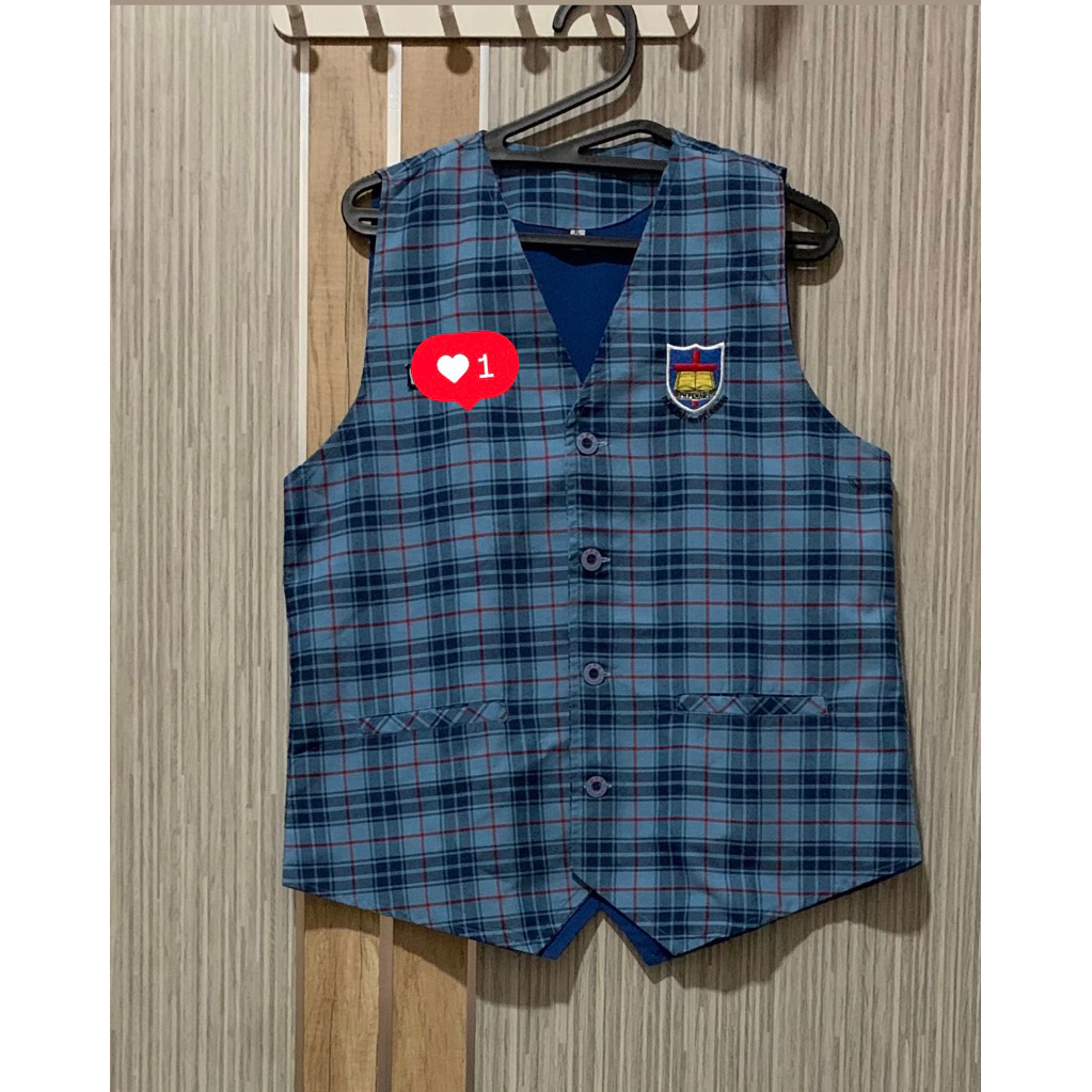 seragam penabur smp rompi biru