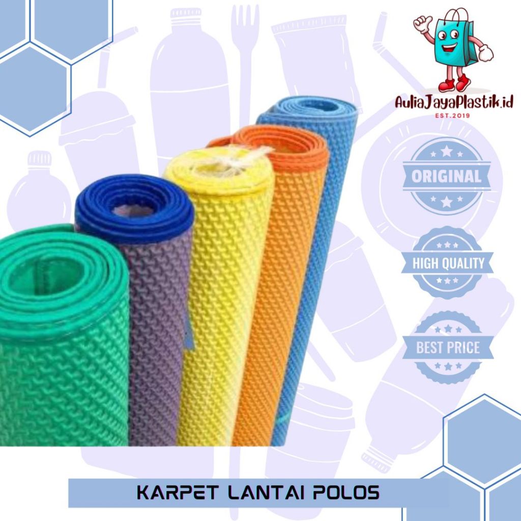 Karpet Tikar Lantai Plastik Spon Polos Bentol / Matras Plastik