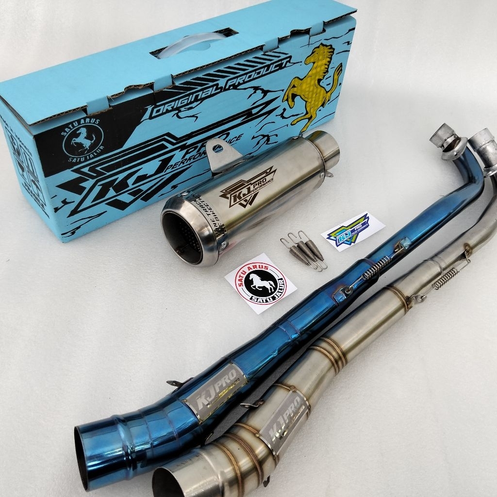 NEW 100% Knalpot Racing Original Kj Pro Suara Ngebas GAHAR PNP jupiter z1 jupiter z supra 100-110c s