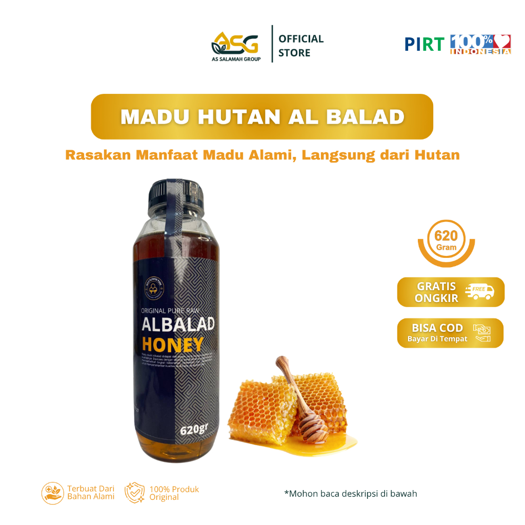 

Madu Hutan - Al Balad Madu Murni Alami dari Lebah Liar 620 Gram