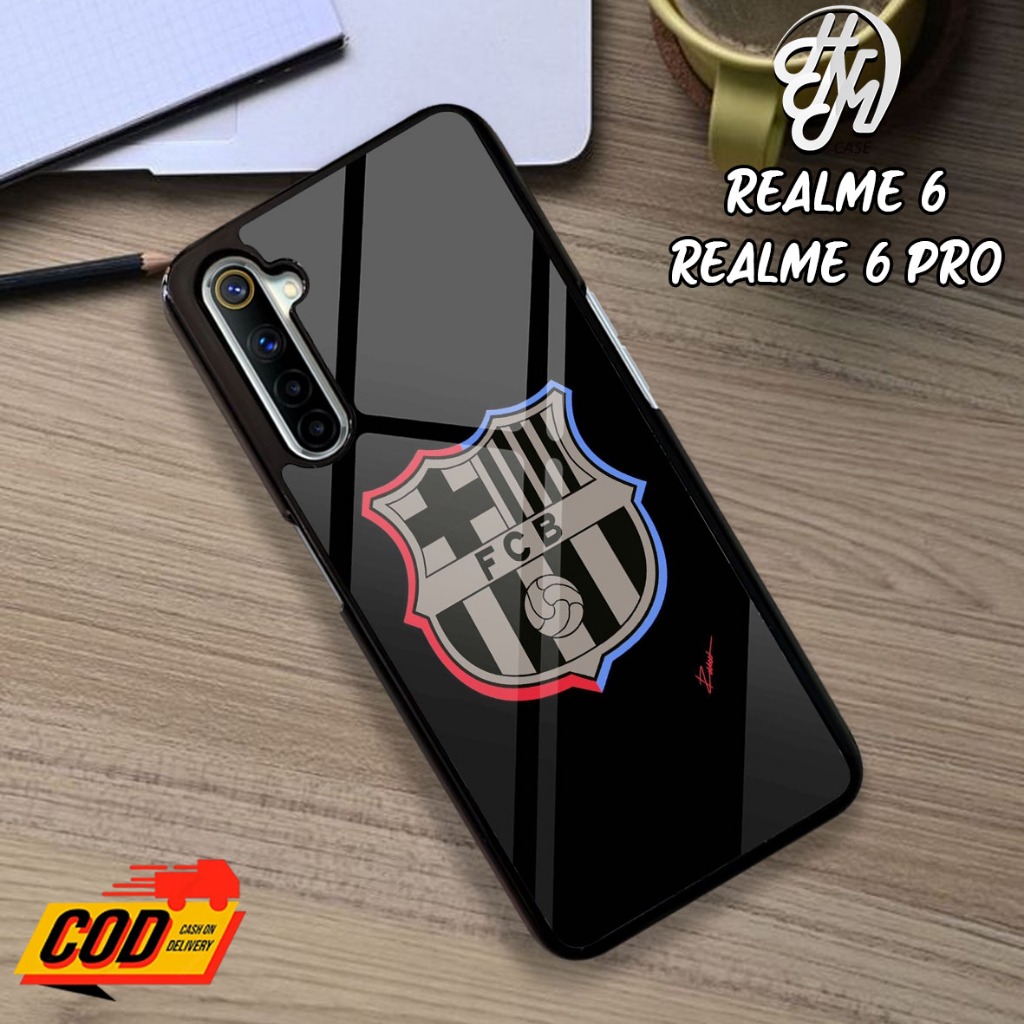 Casing Hp Untuk Realme 6 / 6 Pro Terbaru - Fashion Club Bola Barca Case Murah Hardcase Softcase Glos